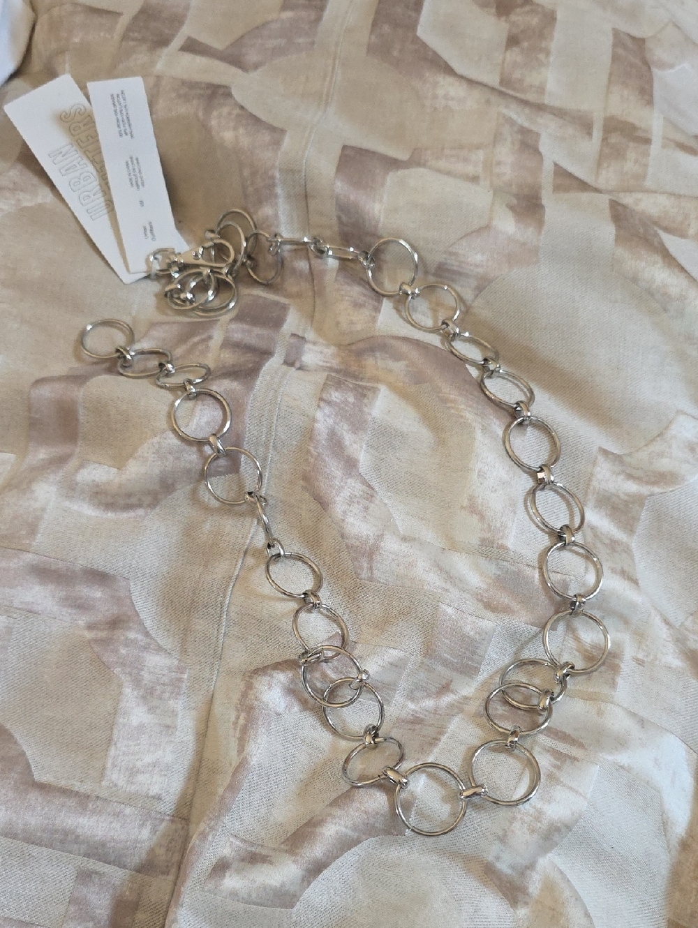 Urban Outfitters Silver Multi-Link Ring Belt